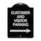 Signmission Customer and Visitor Parking W/ Right Arrow Heavy-Gauge Aluminum Sign, 24" x 18", BS-1824-24215 A-DES-BS-1824-24215 - alternate 1